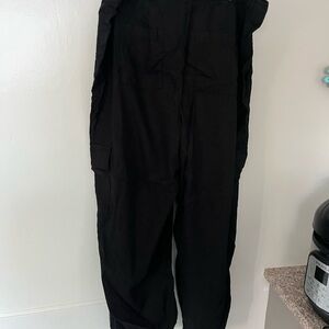 Old Navy Black Linen Beachy Pants